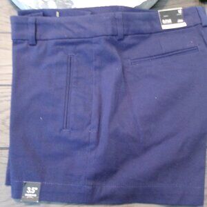 NEW a.n.a A New Approach Women's TWILL Shorts Size 12 AMERCIAN NAVY BLUE 3.5" IN